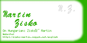 martin zisko business card